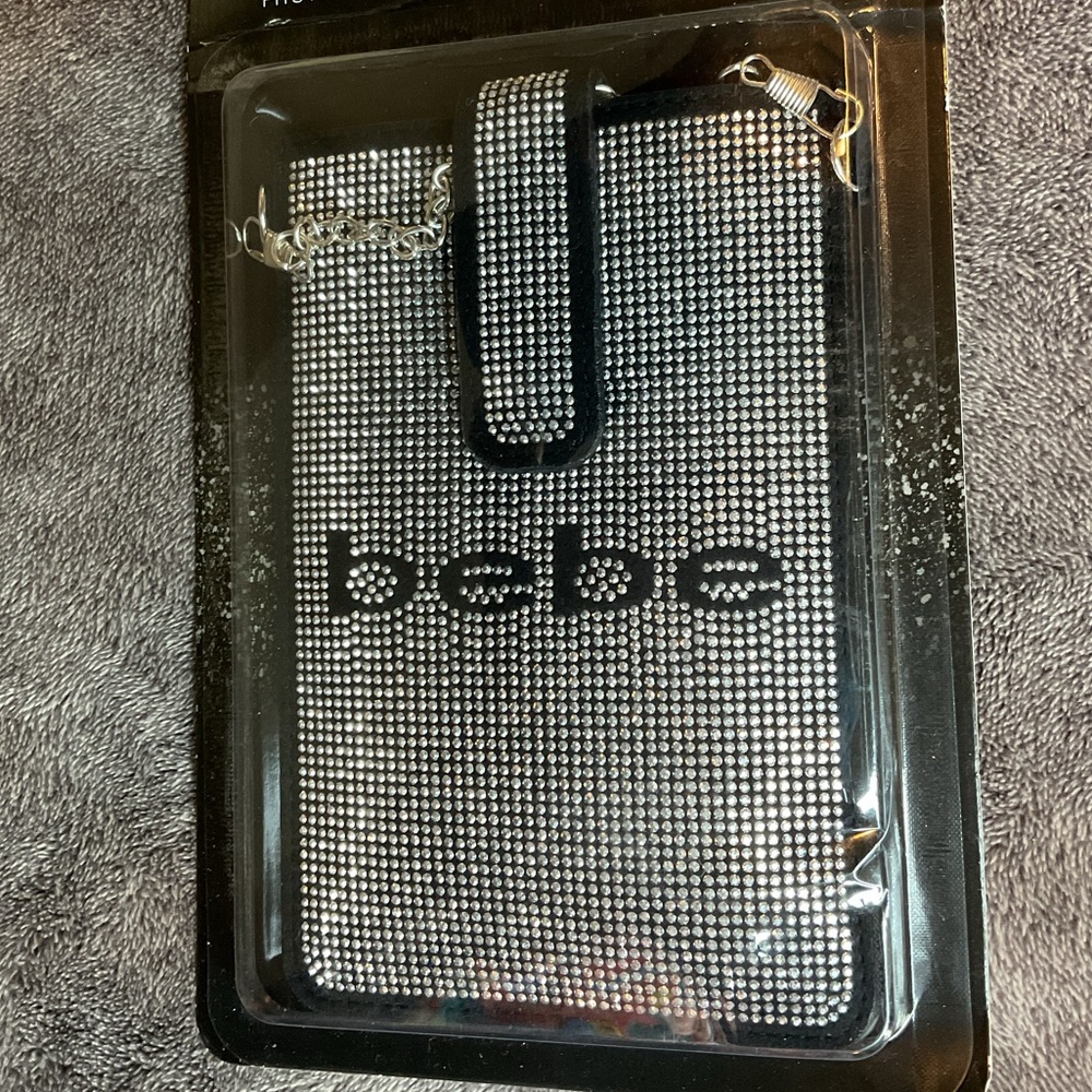 Bebe Leather + Bling Crossbody Phone Bag in Pink and white & Coral New & Sealed - Picture 5 of 11